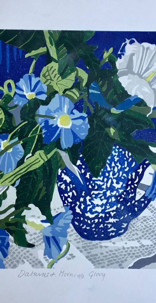 Daturas and Morning Glory by Rosalind Forster