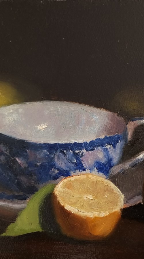 Lemons and a Cup by Pascal Giroud