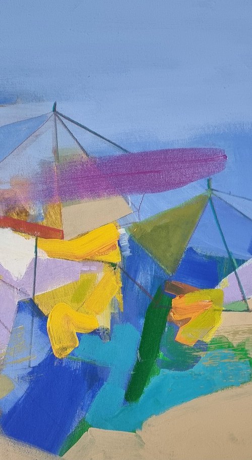 Beach umbrellas by Victoria Cozmolici
