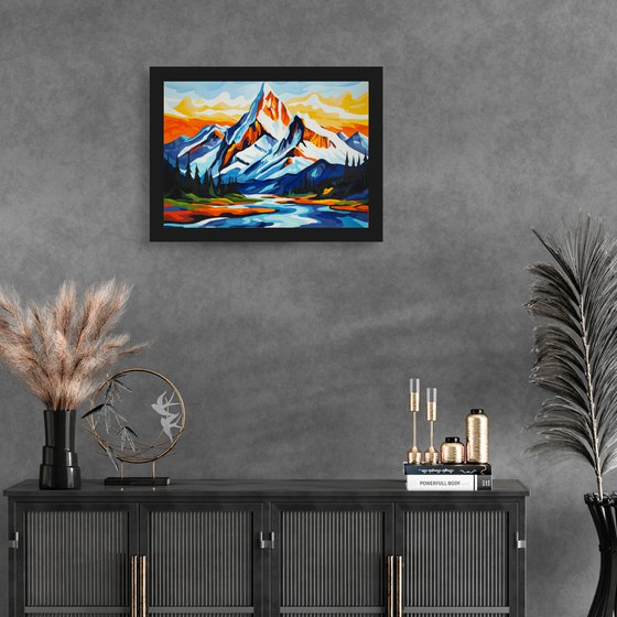 Sunset in the mountains