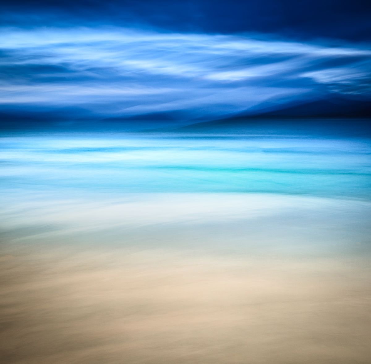 Summer Light, Isle of Harris Beach Abstract - Blue White & Purple ...