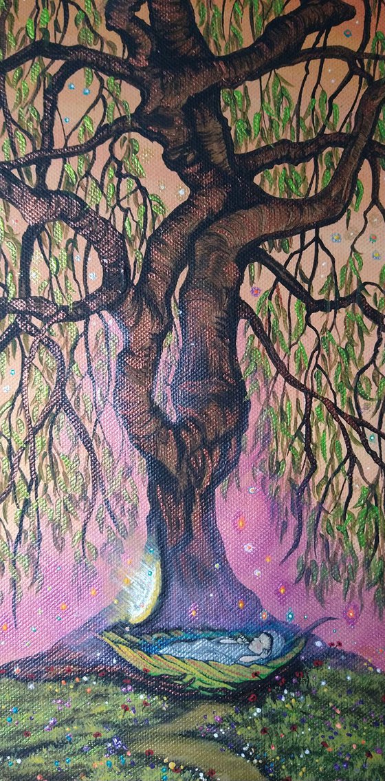 Willow. Original acrylic painting by Zoe Adams.