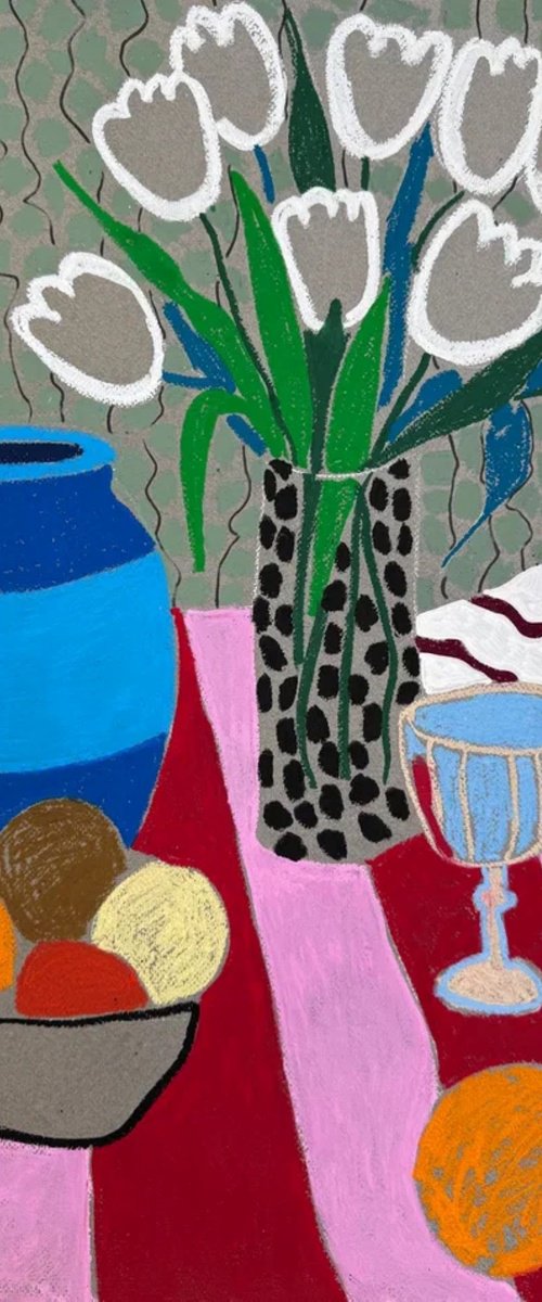 Tulips at the Quiet Table by Sasha Robinson