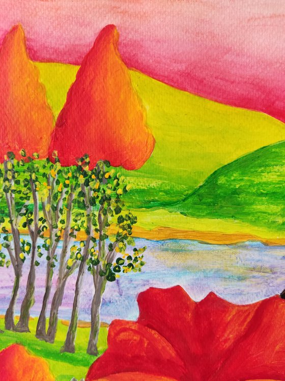 Spring country landscape