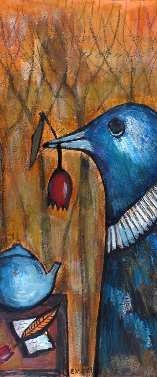 Romantic bird by Elizabeth Vlasova