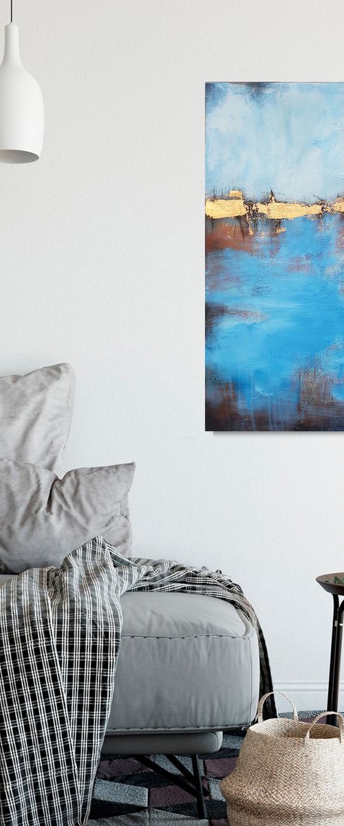 'COPPER HORIZONT’ abstract colorfield | seascape by Stefanie Rogge