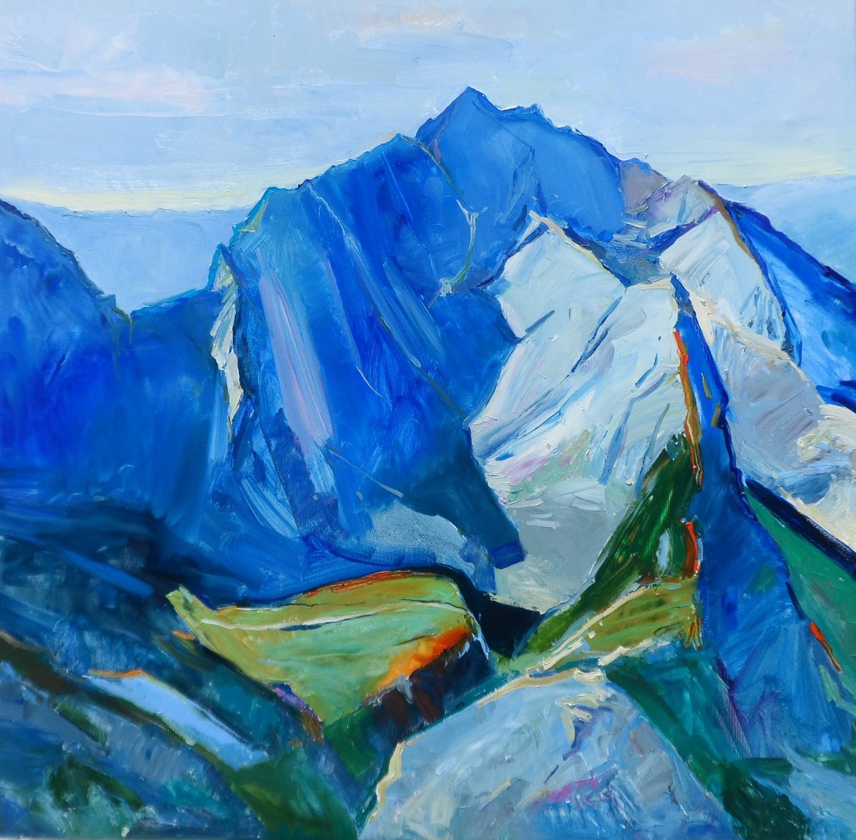 Mountains In Winter By Yehor Dulin, 39 X 39, Artwork For Sale On Artfinder