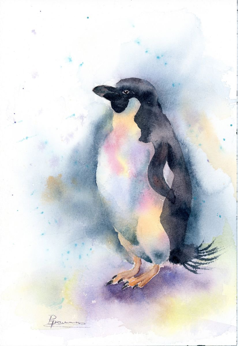 Colorful Penguin by Olga Shefranov (Tchefranova)