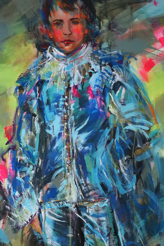 Blue  Boy Listen Mozart