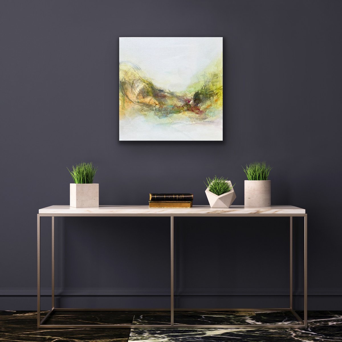 Abstract Acrylic Painting By Kirsten Schankweiler, 24 X 24", Loving Memories #3, Original Artwork