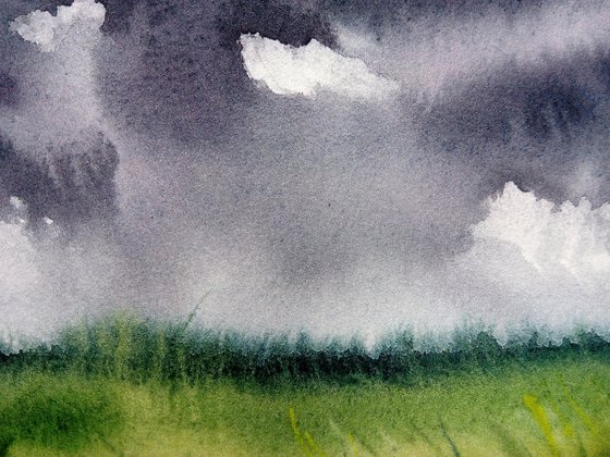 Clouds landscape painting