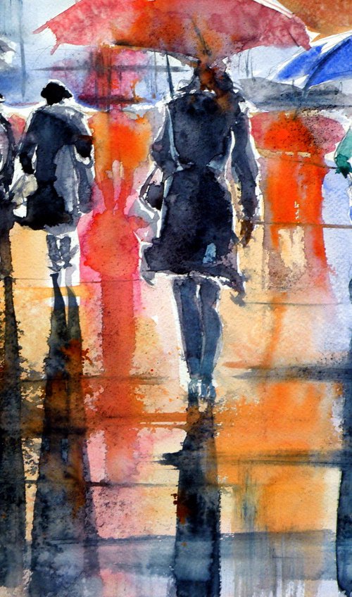 People in rain by Kovács Anna Brigitta