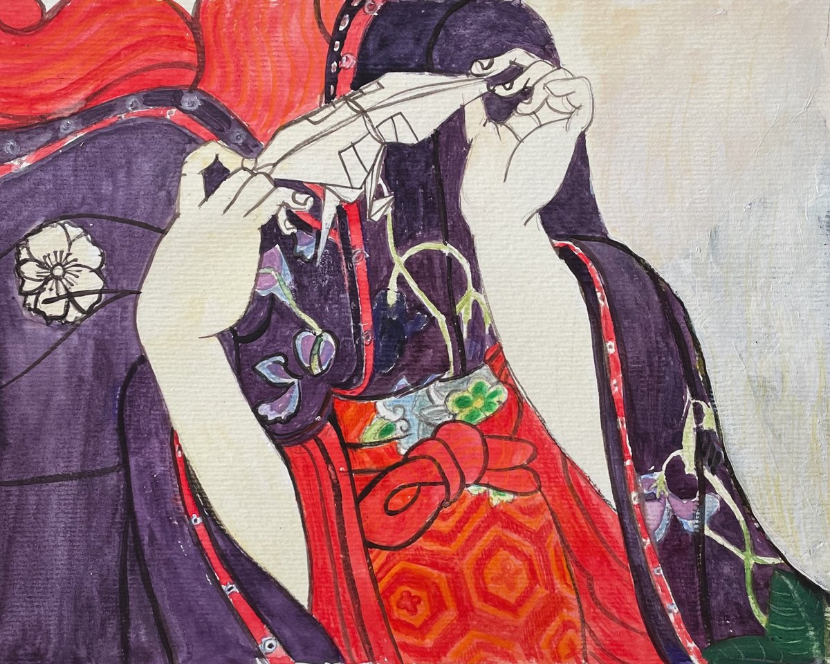 Portrait Watercolour By Anastasia Mazur-Skrobova, 11 X 9, Paper Crane, Original Artwork