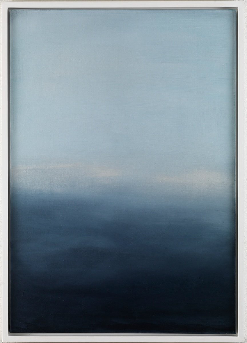 Abstract Landscape Oil Painting By Victoria Curling-Eriksson, 30 X 41", Energy Of The Sea, Original Artwork