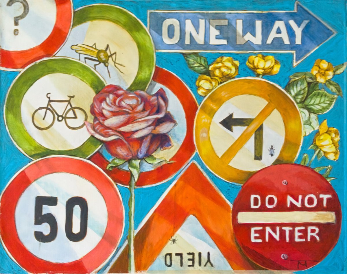 Jacek Maria | Original  Painting | One Way To Go 30X24" 76.2X61Cm | 76 X 66Cm | Artwork For Sale On Artfinder
