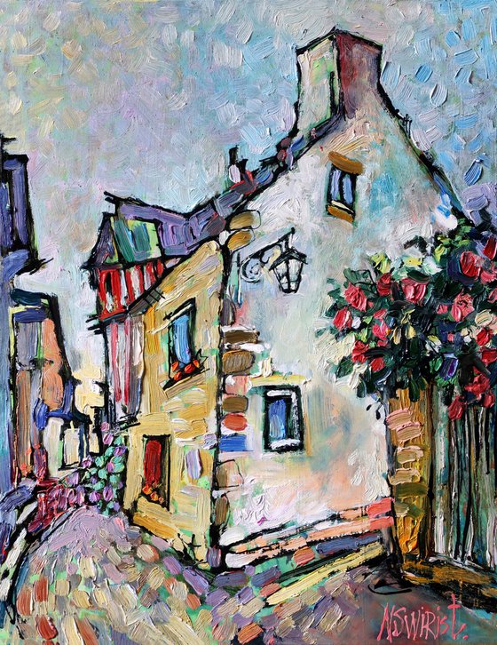 House and roses.