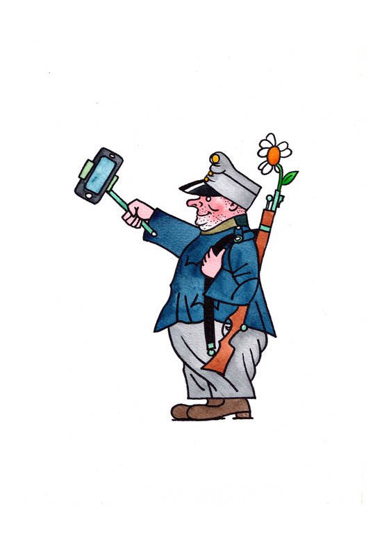 Soldier Švejk make selfie