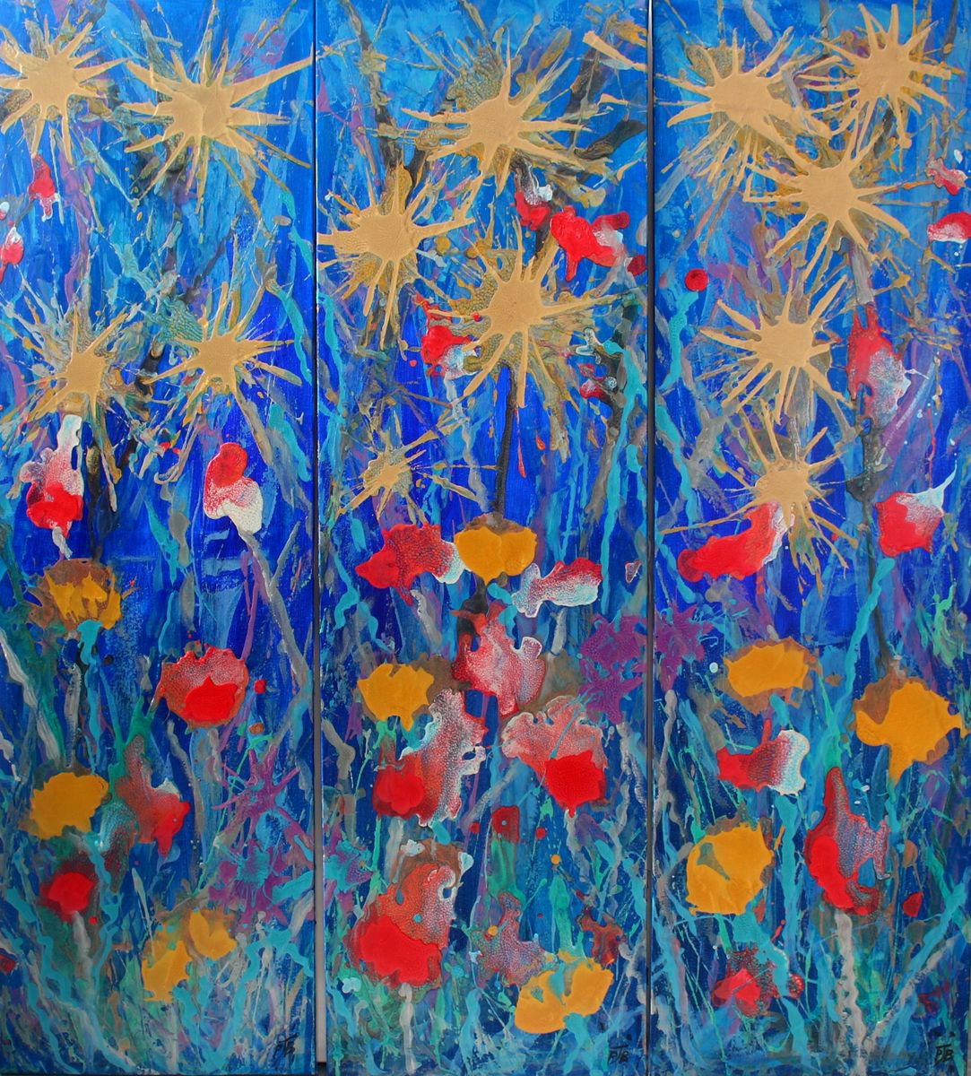 Fantasia I, Ii And Iii Triptych By Paul J Best, 35 X 39, Artwork For Sale On Artfinder