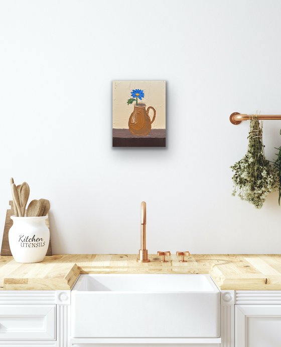 Blue flower in a jug