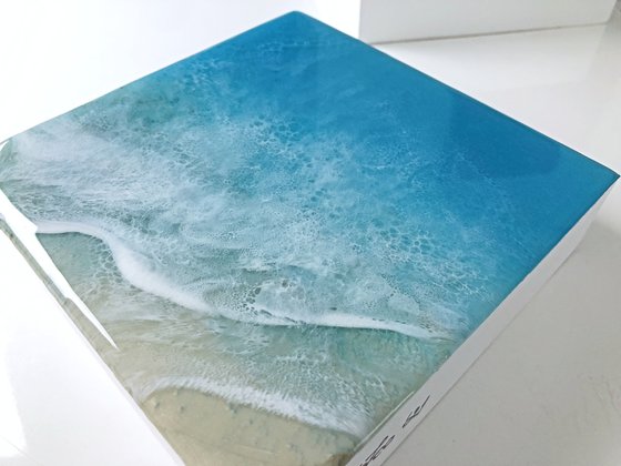 White Sand Beach #17 Seascape Painting
