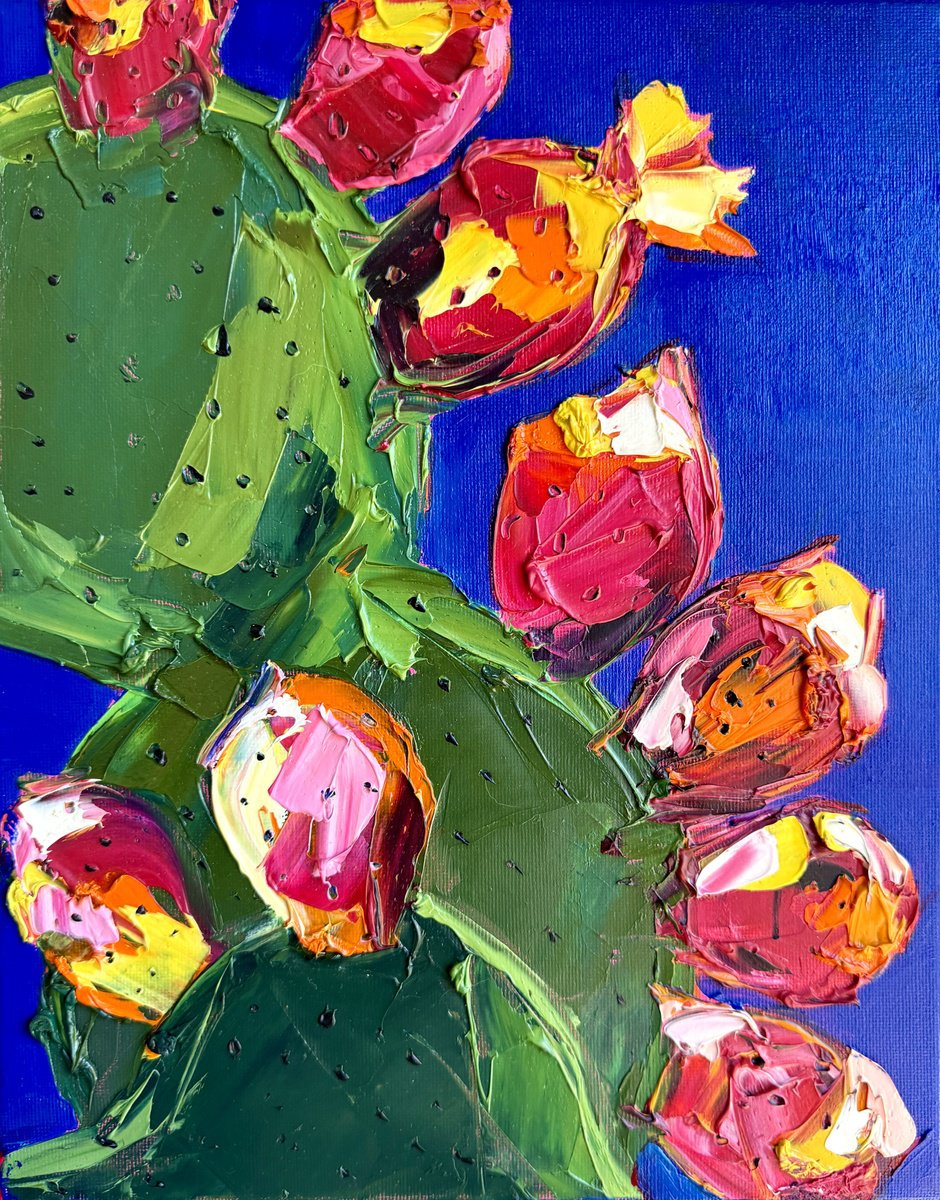 Expressive Oil Painting , Majorelle Garden By Lina Redford, 9 X 12, Artwork For Sale On Artfinder