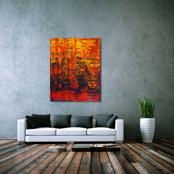 Water In Flames (80 x 100 cm) XL (32 x 40 inches)