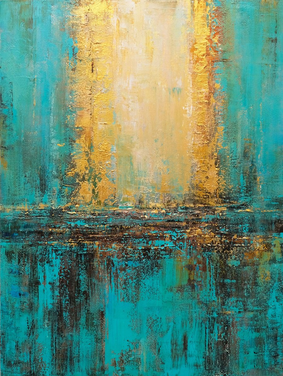 Turquoise and Gold by Behshad Arjomandi