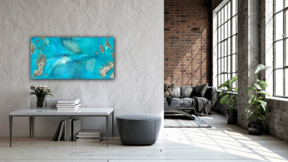 Aerial Seascape painting