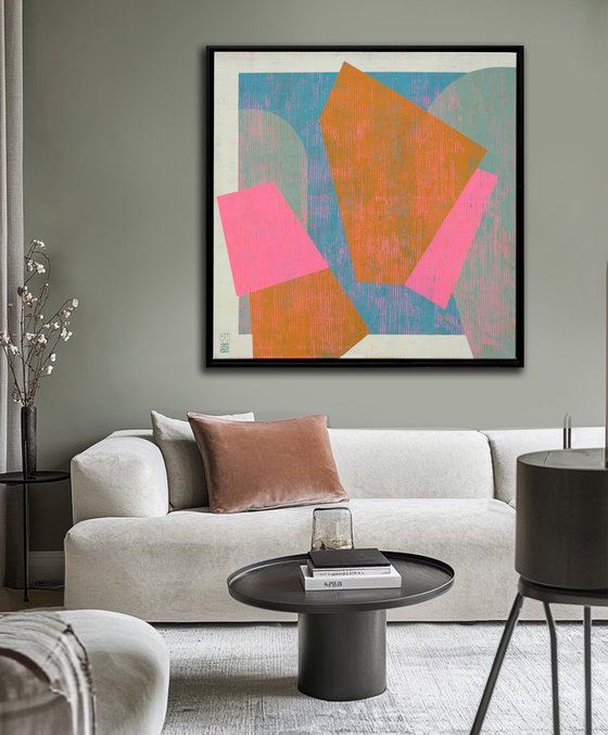 Fractured fallen pink orange