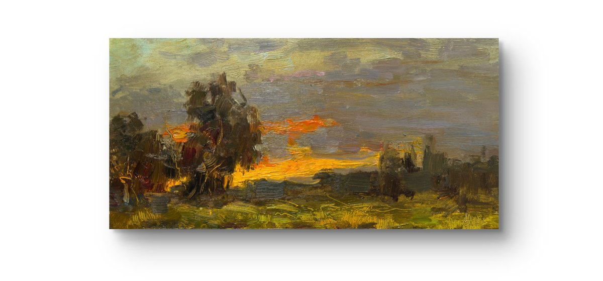 Sunset By Bohdan Dobrivskyi, 16 X 8, Artwork For Sale On Artfinder