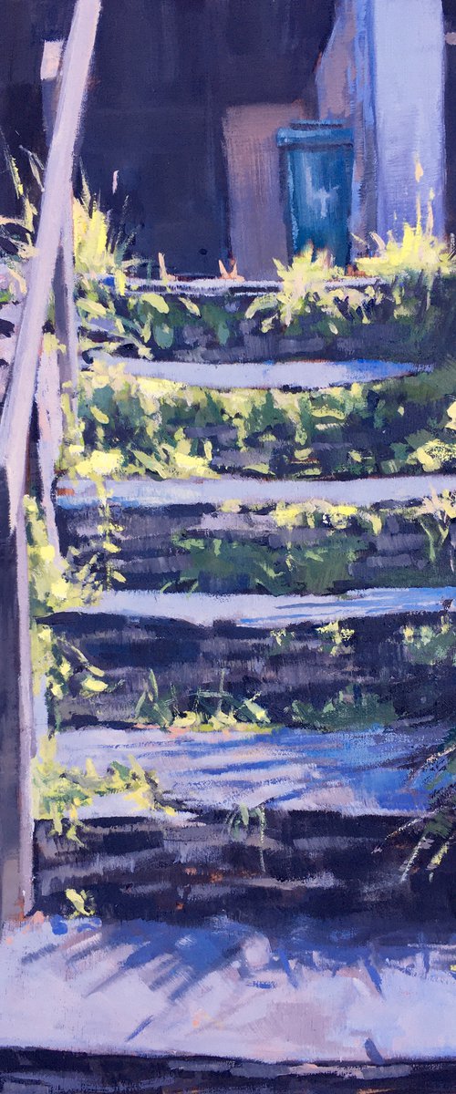 Steps from the Cornish cottage by Louise Gillard