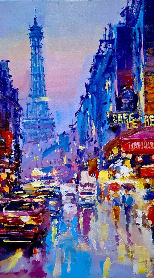 Evening  lights (PARIS) by Andrej  Ostapchuk