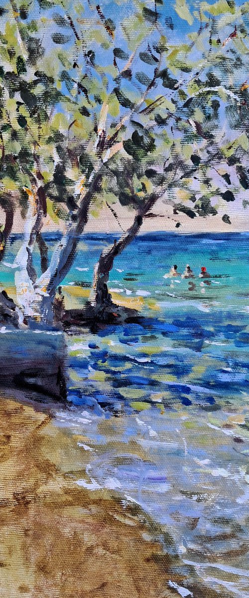 The  trees and the  swimmers by Dimitris Voyiazoglou