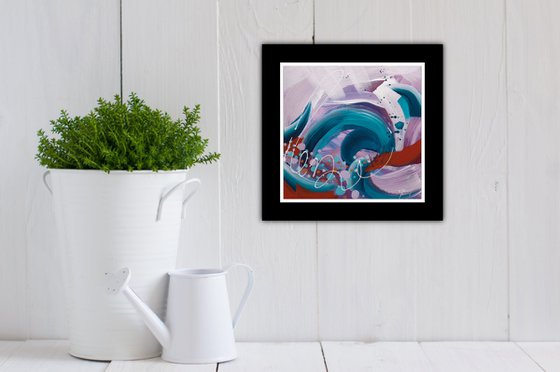 Sous l’océan 4 - Original small abstract painting - Ready to hang