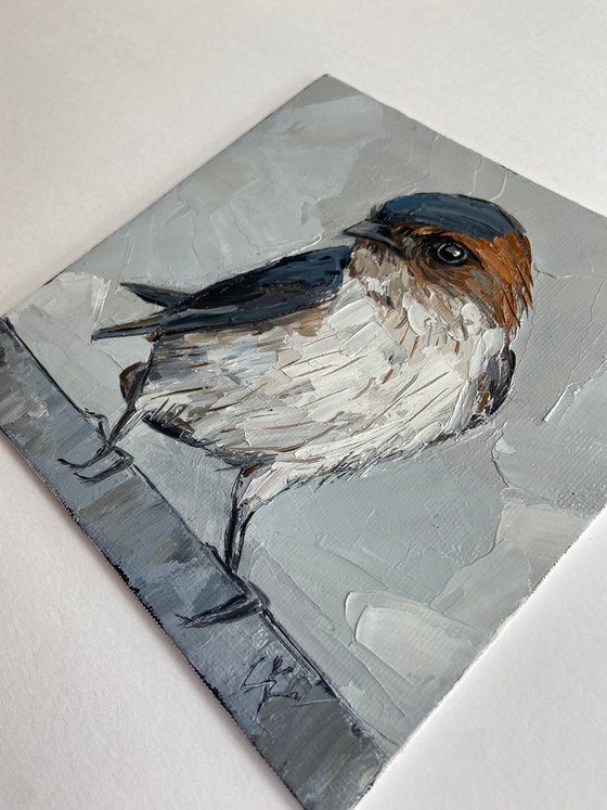 Swallow bird painting mini art