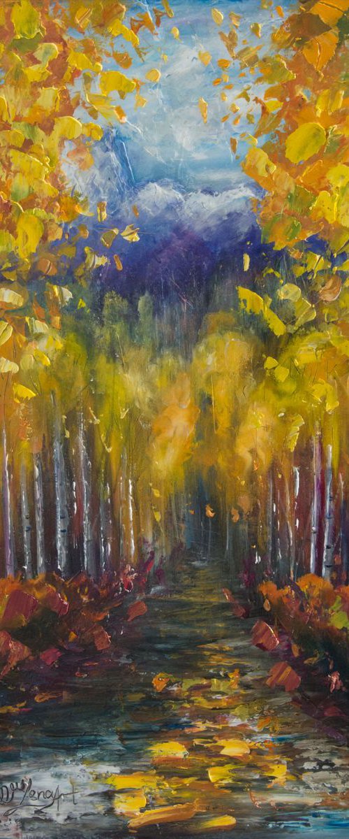 Uncompahgre National Forest 16"X20" original painting by Lena Owens at OLena Art