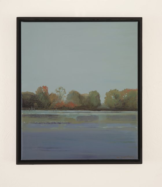 Autumn Fog 22x26" 56x66 cm Framed Contemporary Art by Bo Kravchenko