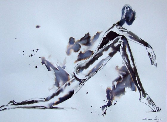 Body / Woman Dancer Figure in ink