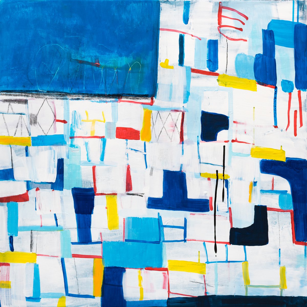 Geometric Painting , Dama 15 By Duealberi, 31 X 31, Artwork For Sale On Artfinder