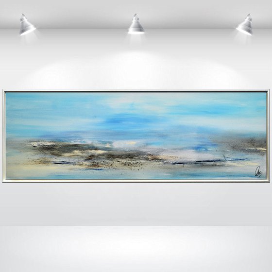 Mystical Landscape - Abstract- Painting- Acrylic Canvas Art - Wall Art - Framed Art - Blue Art - Modern Art