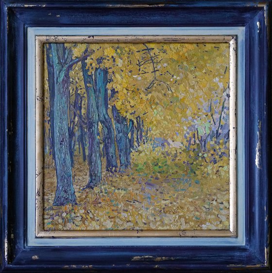 Golden maples in the park