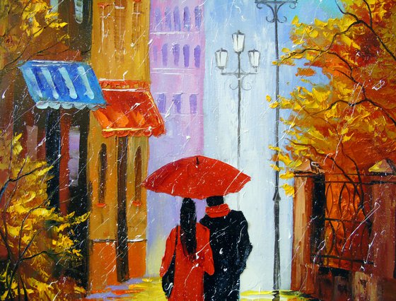 In the city of rain for two