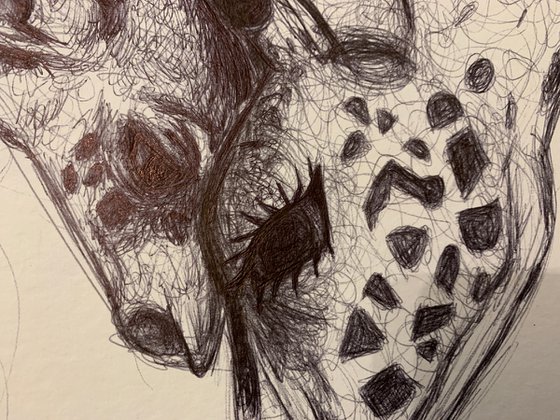 Giraffe and Baby 12x16