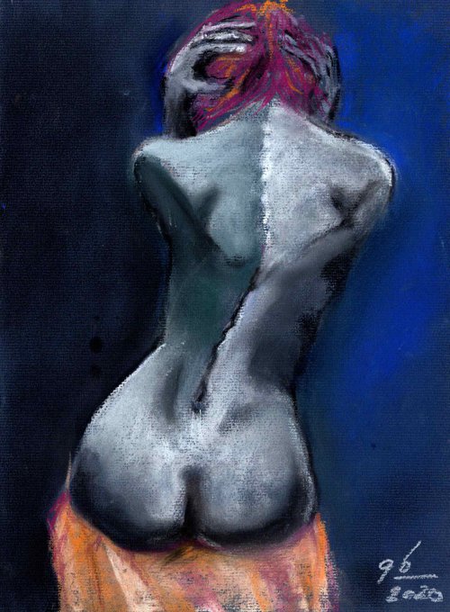 Royal Blue Nude 11 by Gennadi Belousov