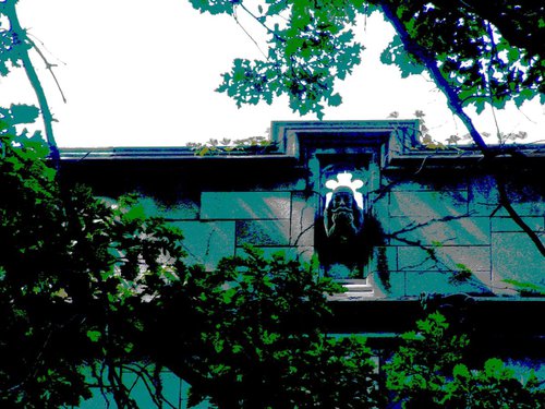 Waterspout On Bond Chapel, University Of Chicago by Leon Sarantos