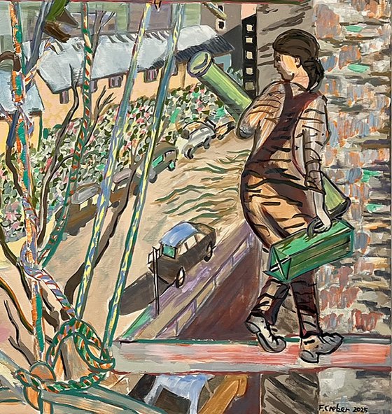 Painting the mural