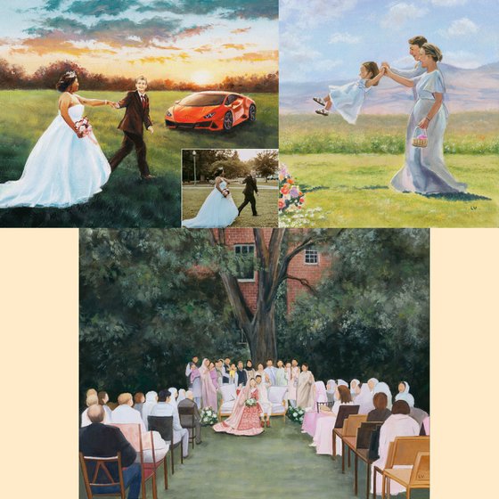 Custom oil portrait from photo