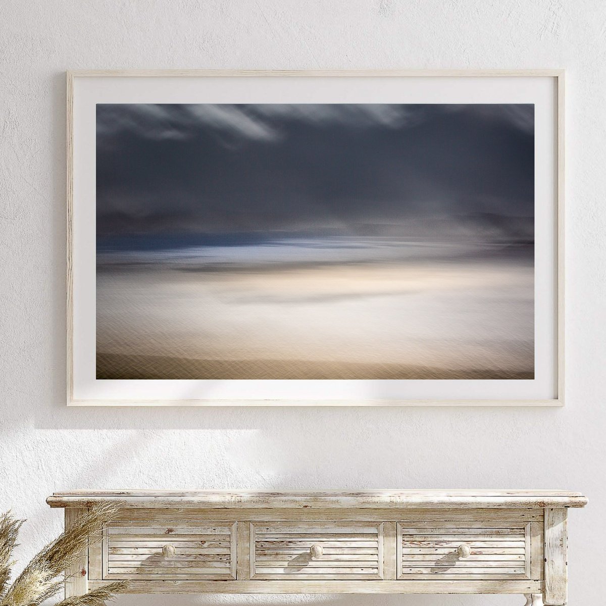 Impressionistic Landscape Photograph By Lynne Douglas, 44 X 31", Moody Skies At Scarista, Original Artwork