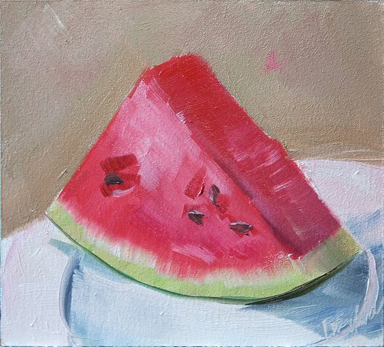 Slice of watermelon still life