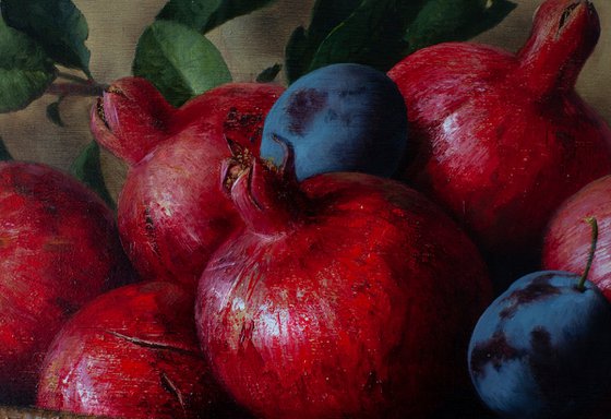 Pomegranates and plumbs